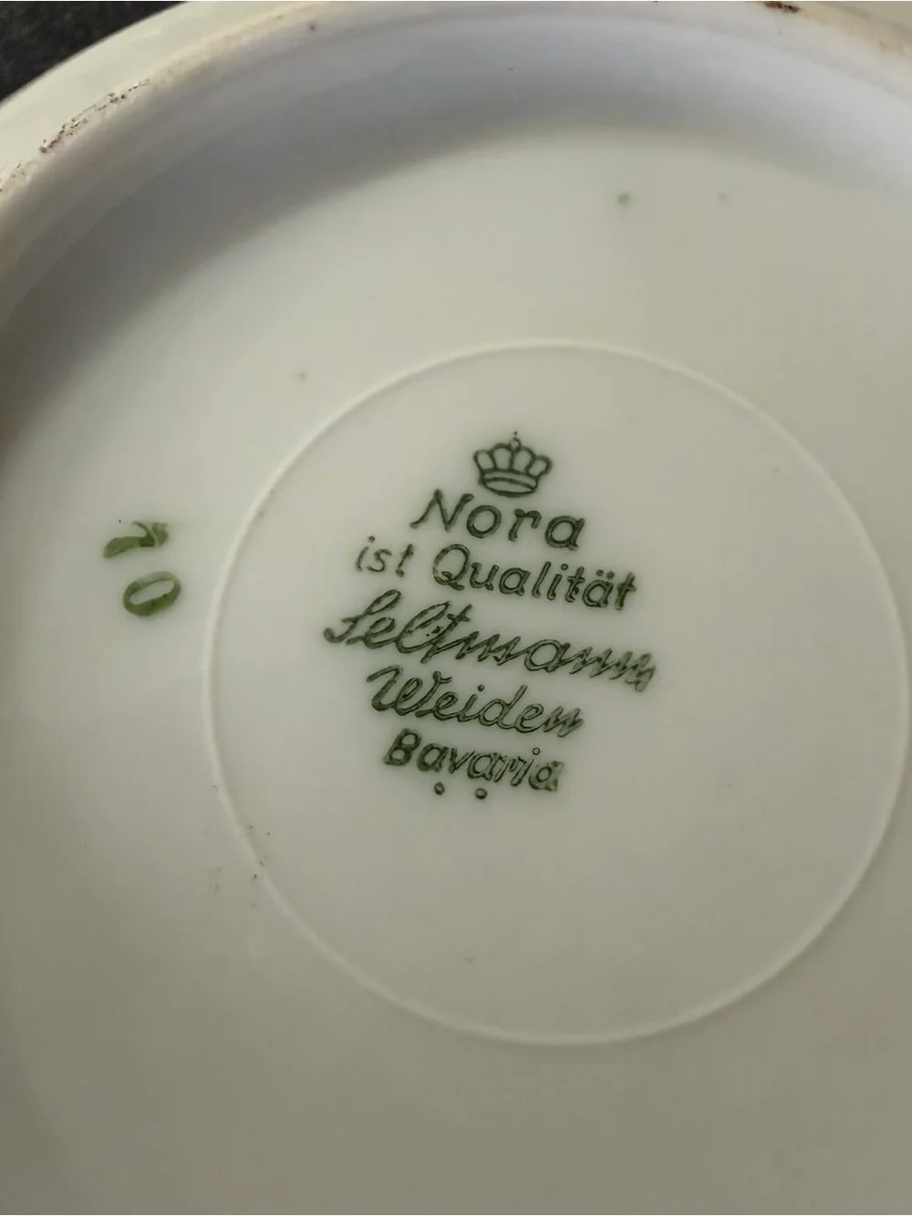 Vintage Nora Seltmann Weiden bavaria elegant White Porcelain Bowl with Golden